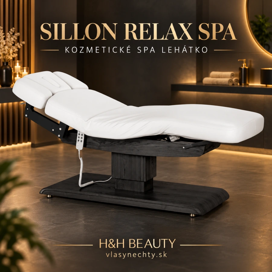 KOZMETICKÉ SPA LEHÁTKO Sillon Relax SPA, bielé s čiernou základňou