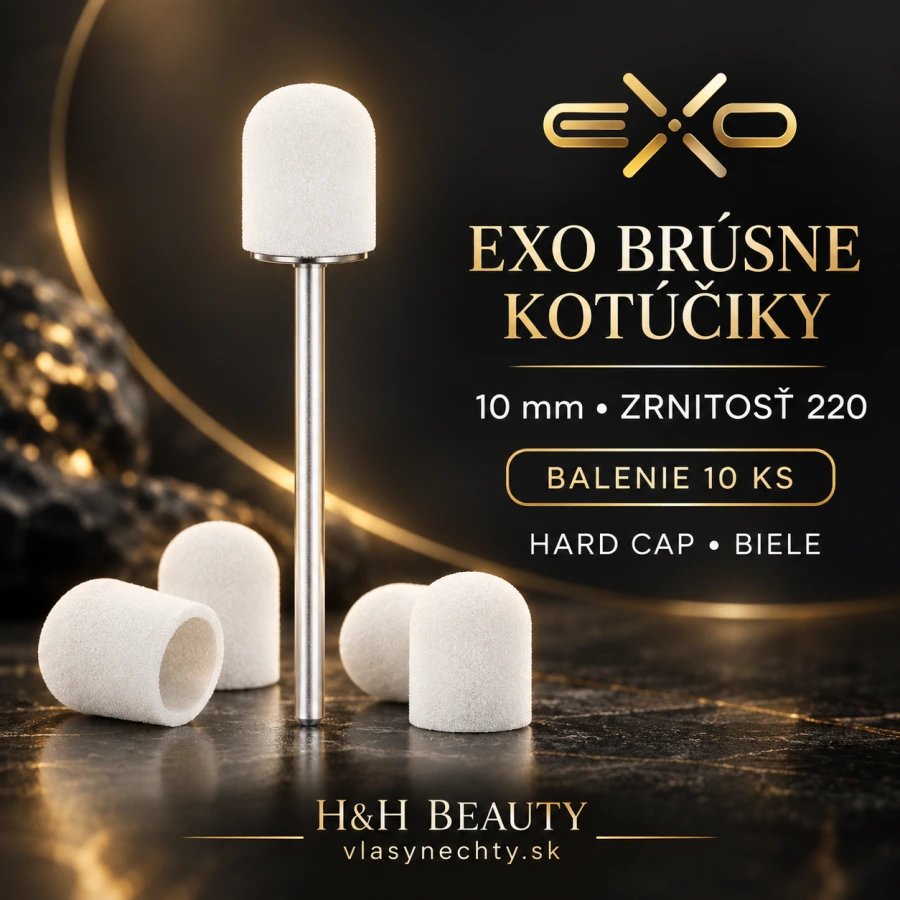EXO BRÚSNE KOTÚČIKY 10mm/220 10 KS. HARD CAP BIELE