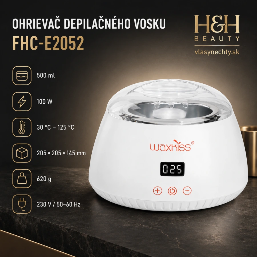 OHRIEVAČ DEPILAČNÉHO VOSKU 500ML FHC-E2052 100W BIELY