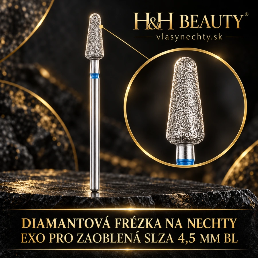 DIAMANTOVÁ FRÉZKA NA NECHTY EXO PRO ZAOBLENÁ SLZA 4,5MM BL