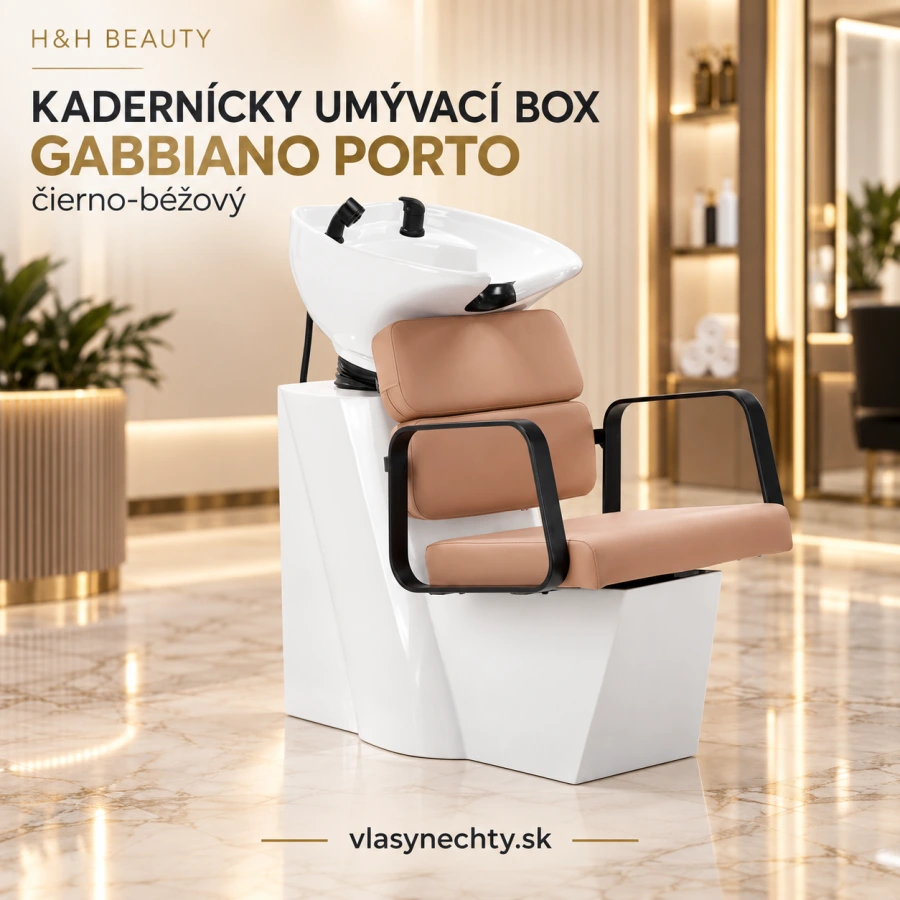 KADERNÍCKY UMÝVACÍ BOX GABBIANO Porto čierno béžový