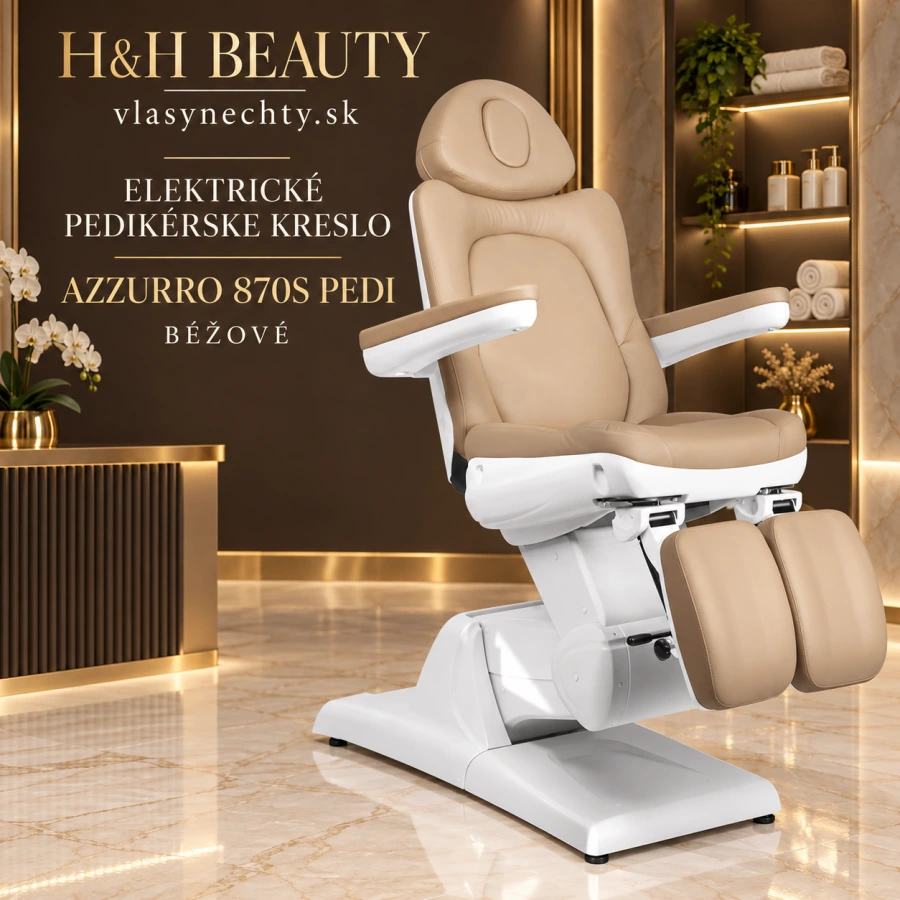 PEDIKÉRSKE KRESLO ELEKTRICKÉ AZZURRO 870S PEDI - BÉŽOVÉ