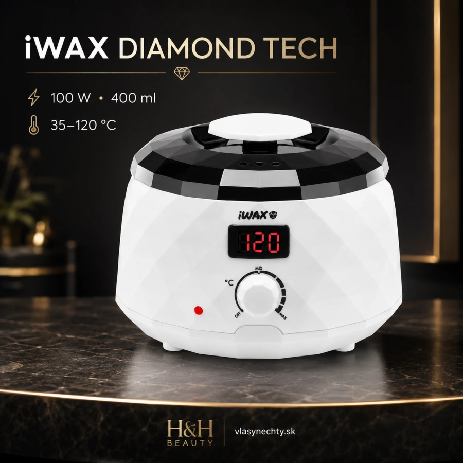 OHRIEVAČ DEPILAČNÉHO VOSKU iWAX DIAMOND TECH 400ML 100W BIELY