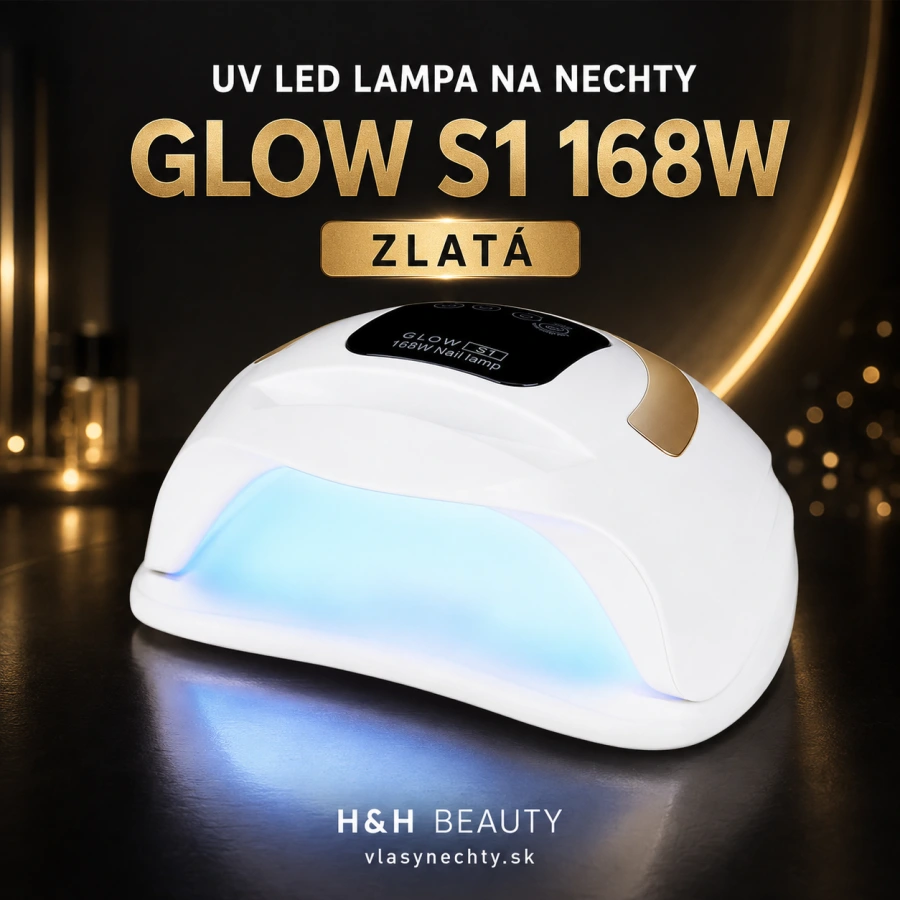 UV LED LAMPA NA NECHTY GLOW S1 168W zlatá