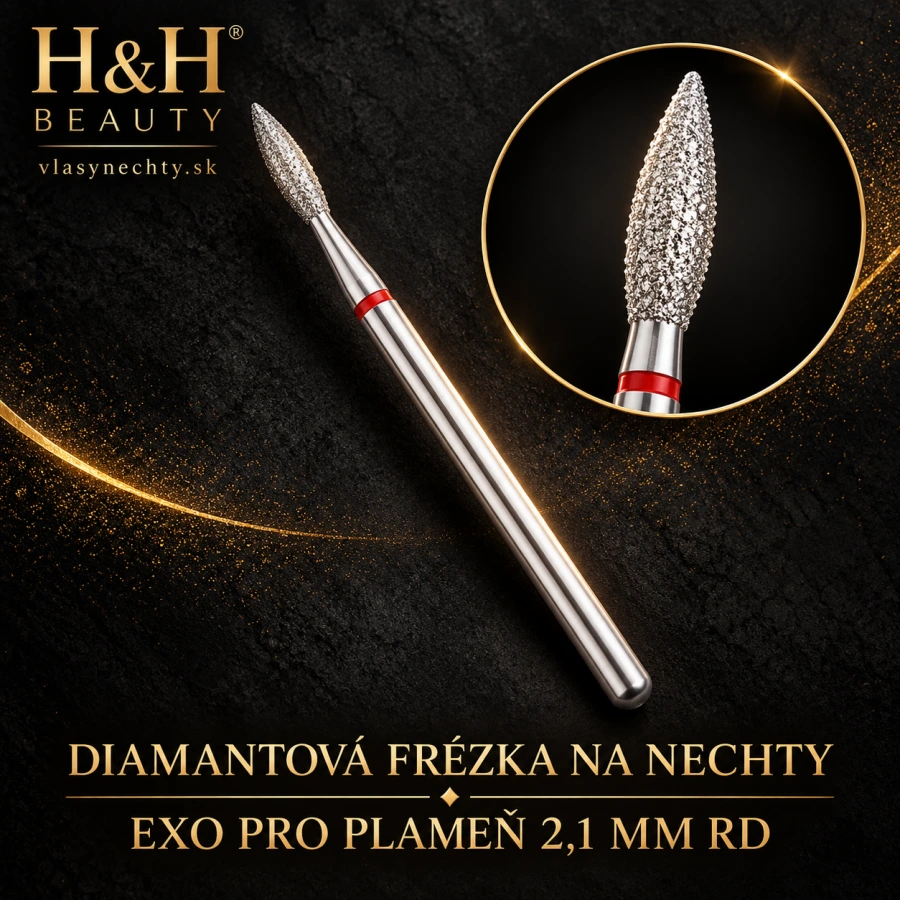DIAMANTOVÁ FRÉZKA NA NECHTY EXO PRO PLAMEŇ 2,1MM RD