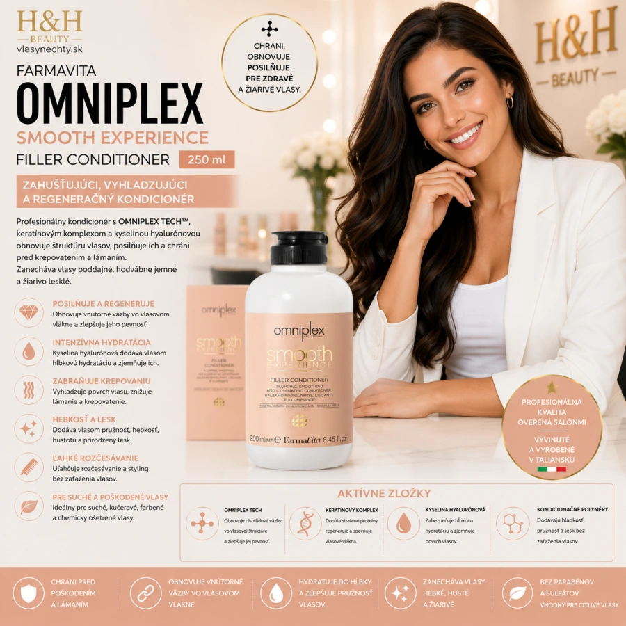 Farmavita OMNIPLEX SE Filler Conditioner 250 ml, Zahusťujúci, vyhladzujúci a regeneračný