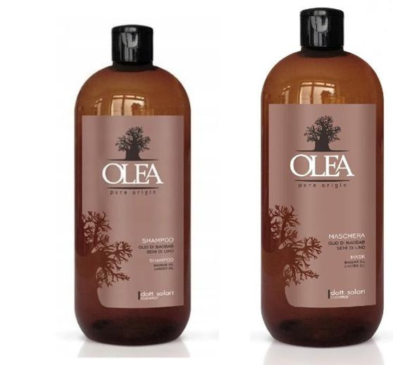 OLEA šampón + maska na vlasy s boabab a Ľanovým olejom 2x 1000 ml