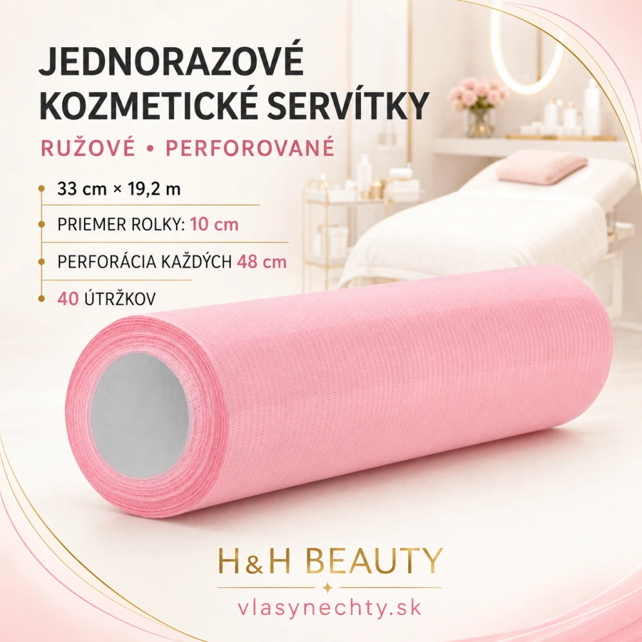 JEDNORÁZOVÉ KOZMETICKÉ SERVÍTKY RUŽOVÉ