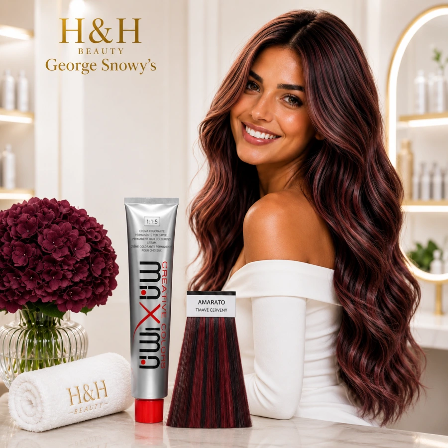 MAXIMA Farebný melír HAIR COLOR Amaranto – vínovo červená 100 ml