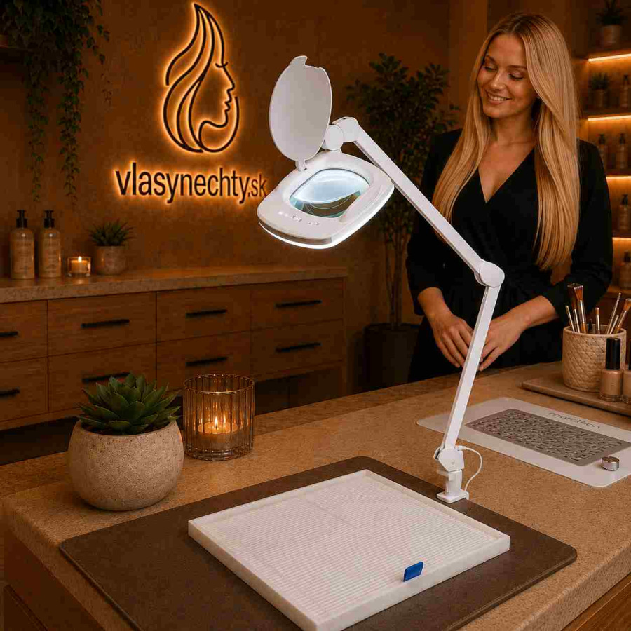 Lupa s osvetlením Elegante 6030, 60 LED SMD, na pracovnú dosku, s reguláciou intenzity osv