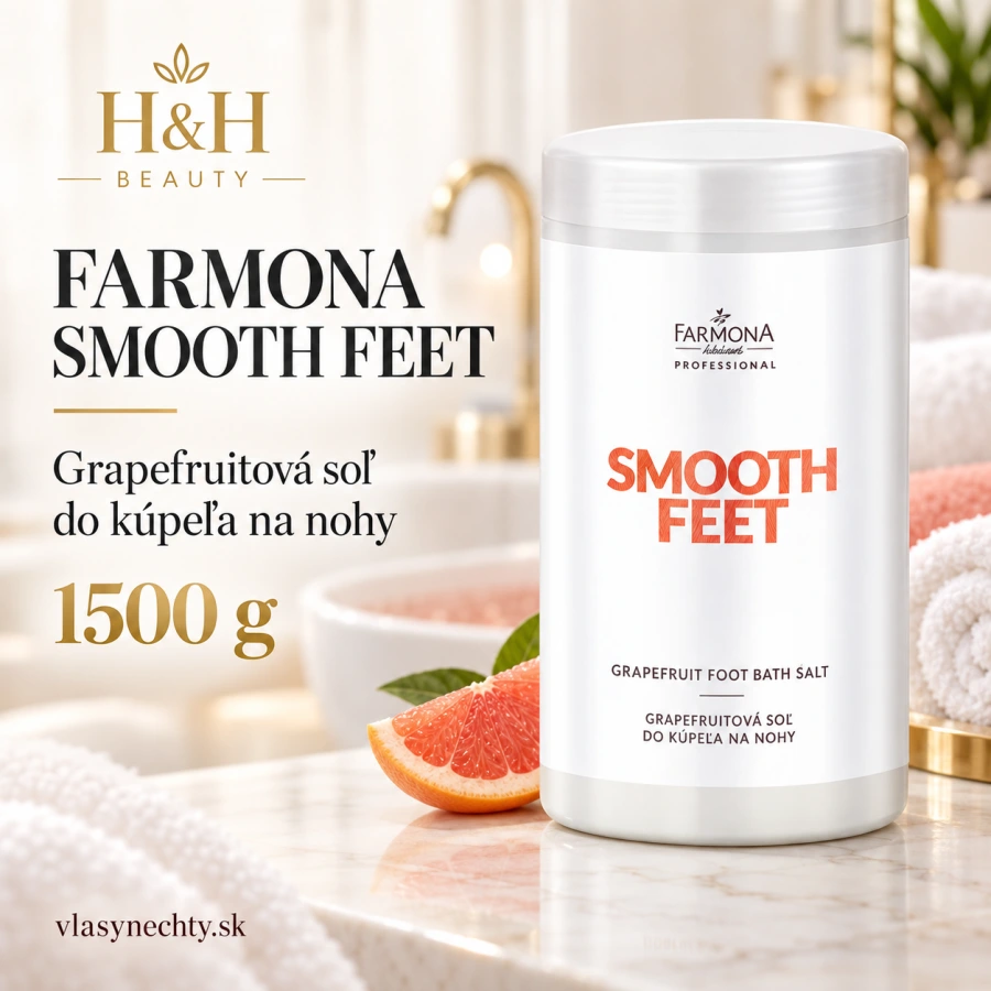 FARMONA SMOOTH FEET Grapefruitová soľ do kúpeľa na nohy 1500g