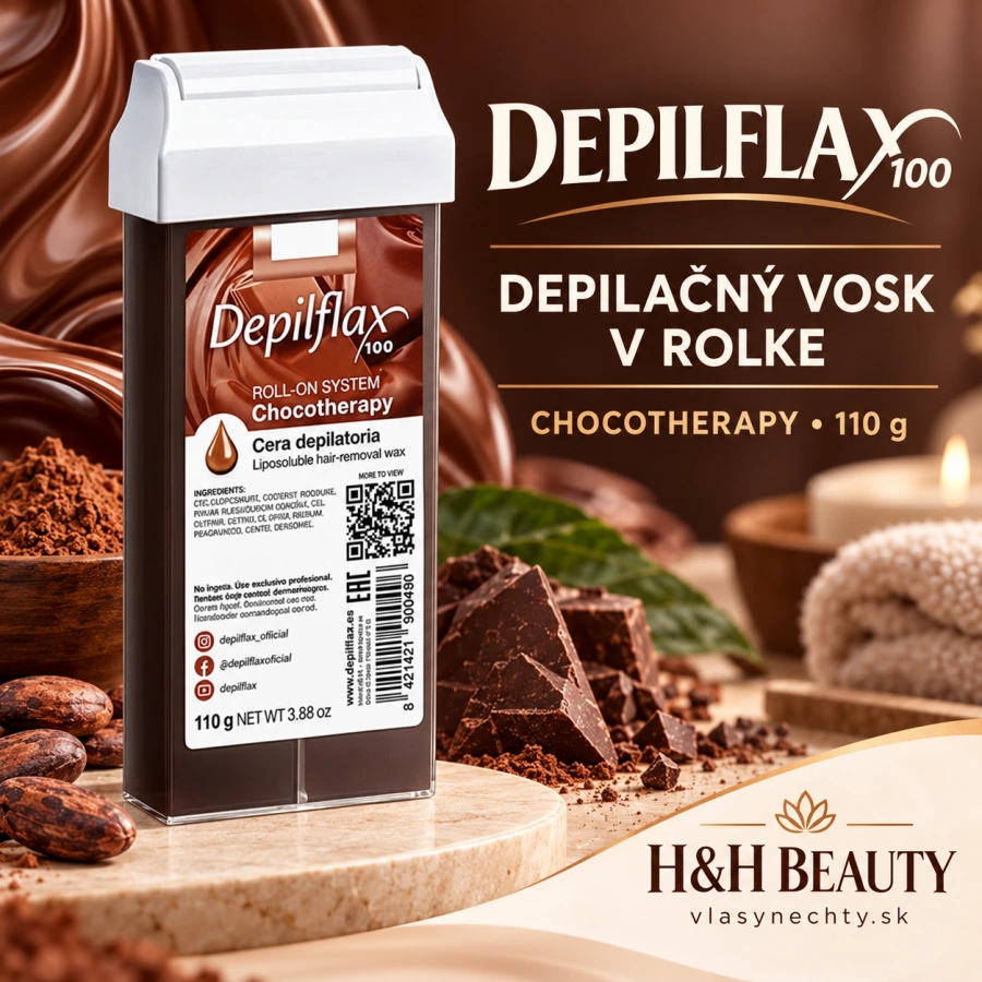 Depilflax 100 depilačný vosk v rolke Chocotherapy 110 g