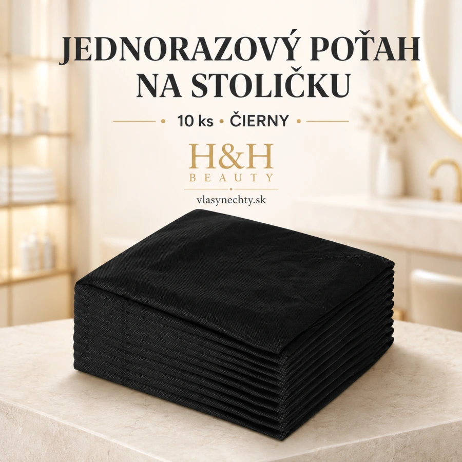 Jednorazový poťah na stoličku s gumičkou 10 ks. Čierny