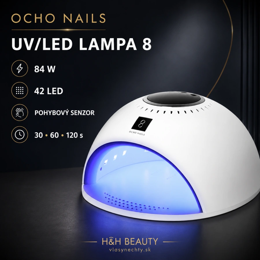 OCHO NAILS Lampa UV LED 8 biela 84W