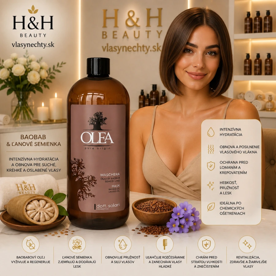 OLEA maska s baobab olejom a ľanovými semienkami 1000 ml