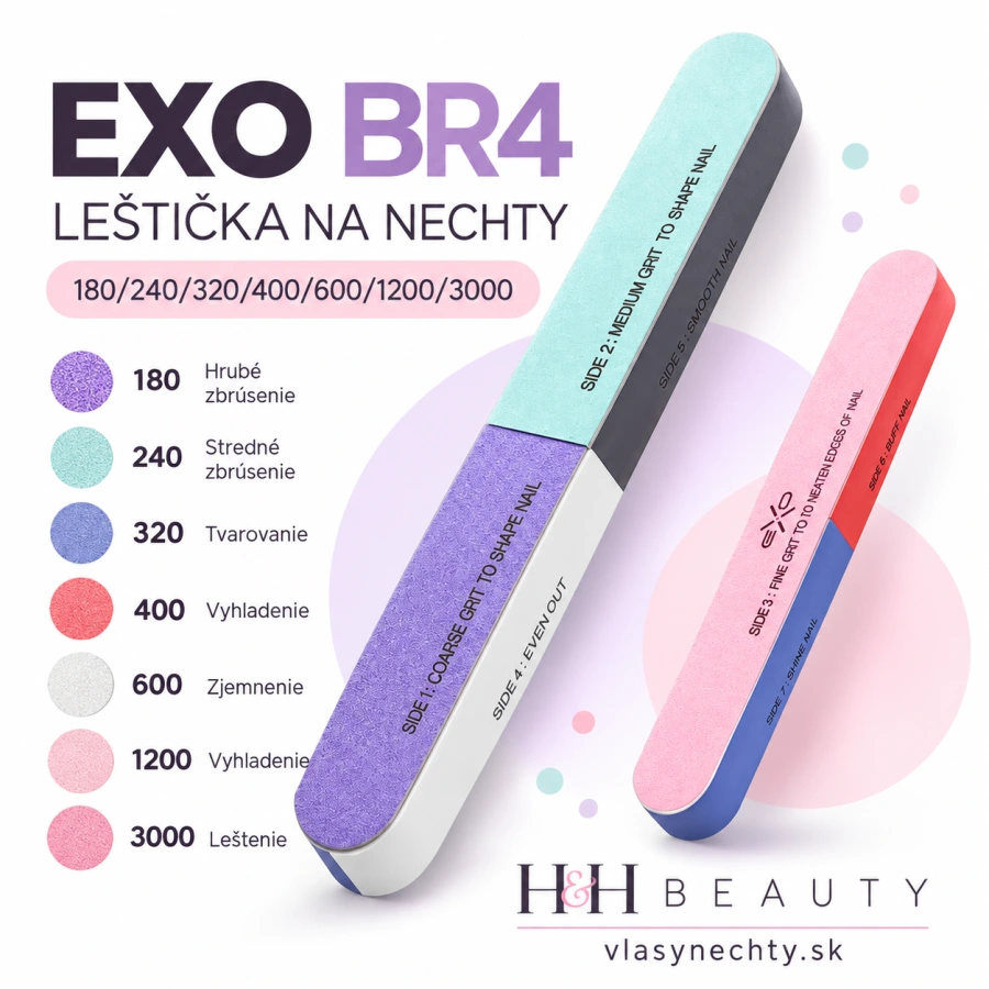 Leštička na nechty bufer EXO BR4 180/240/320/400/600/1200/3000