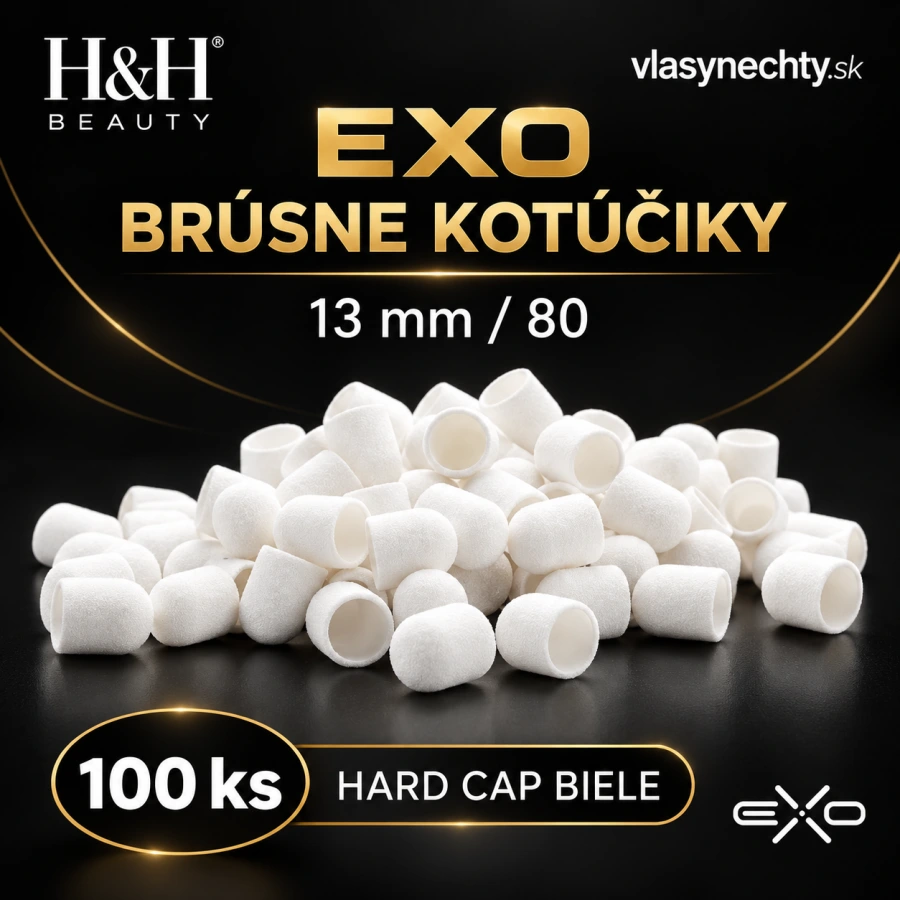 EXO BRÚSNE KOTÚČIKY 13mm/80 100 KS. HARD CAP BIELE