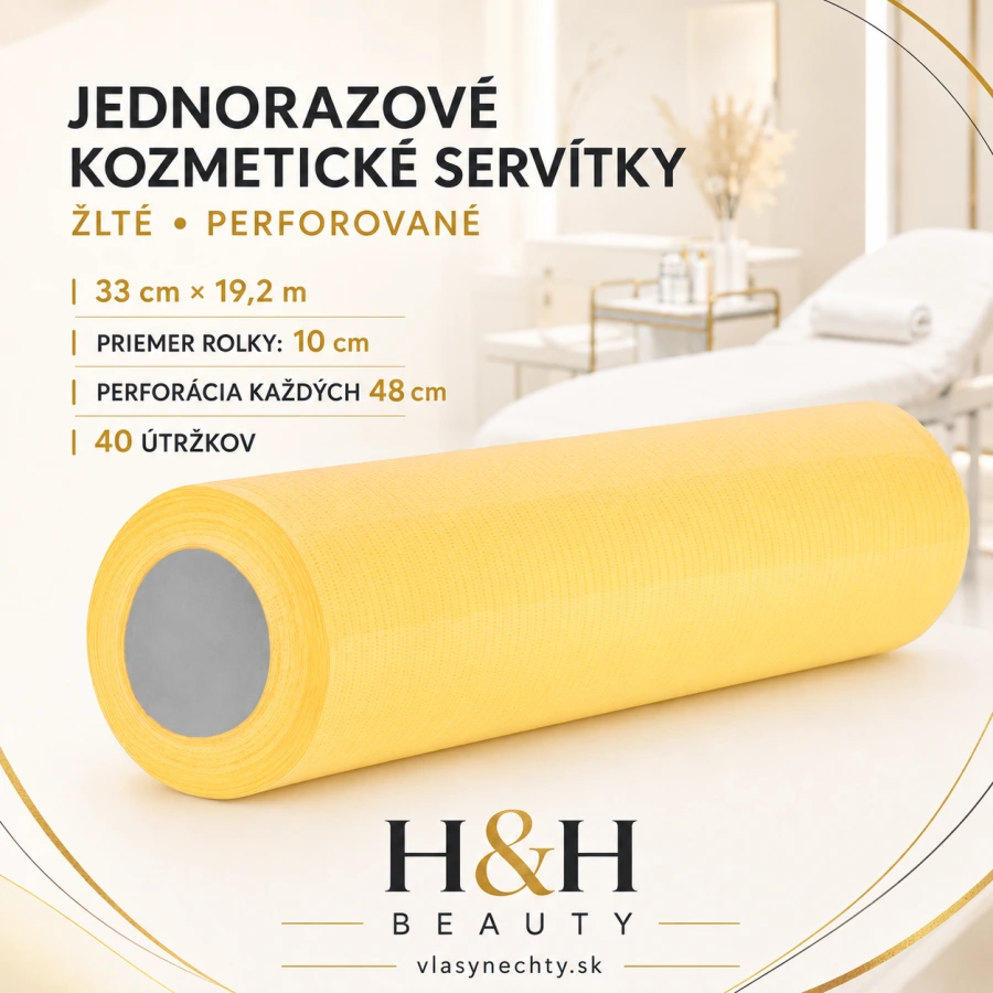 JEDNORÁZOVÉ KOZMETICKÉ SERVÍTKY ŽLTÉ