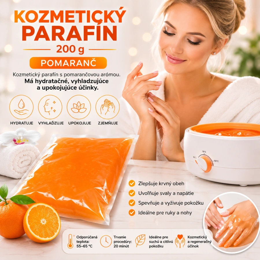 KOZMETICKÝ PARAFÍN 200G POMARANČ