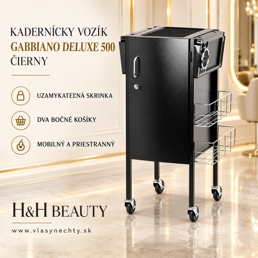 KADERNÍCKY VOZÍK GABBIANO DELUXE 500 – ČIERNY