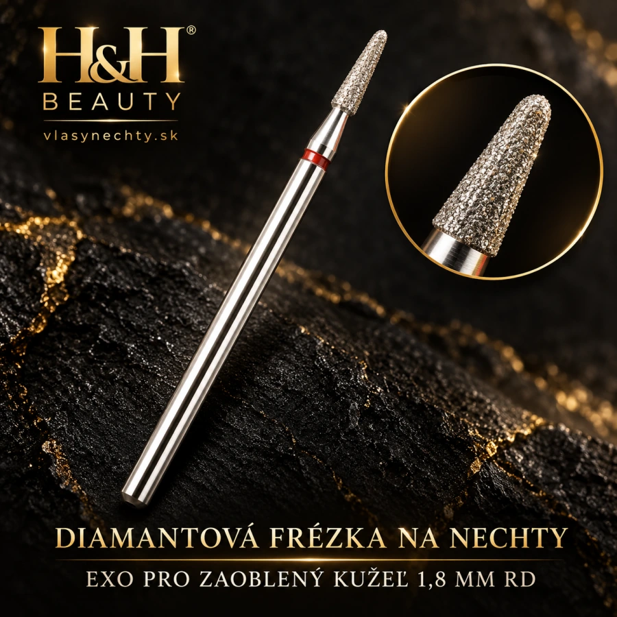 DIAMANTOVÁ FRÉZKA NA NECHTY EXO PRO ZAOBLENÝ KUŽEĽ 1,8MM RD