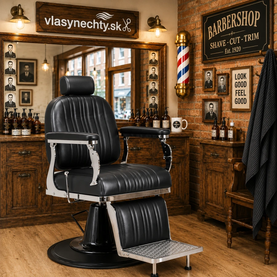 BARBERSKE KRESLO GABBIANO ELIAS ČIERNE