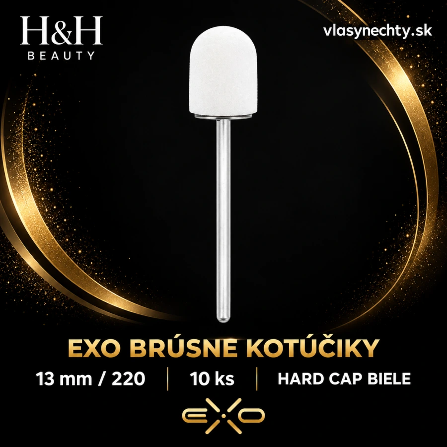 EXO BRÚSNE KOTÚČIKY 13mm/220 10 KS. HARD CAP BIELE