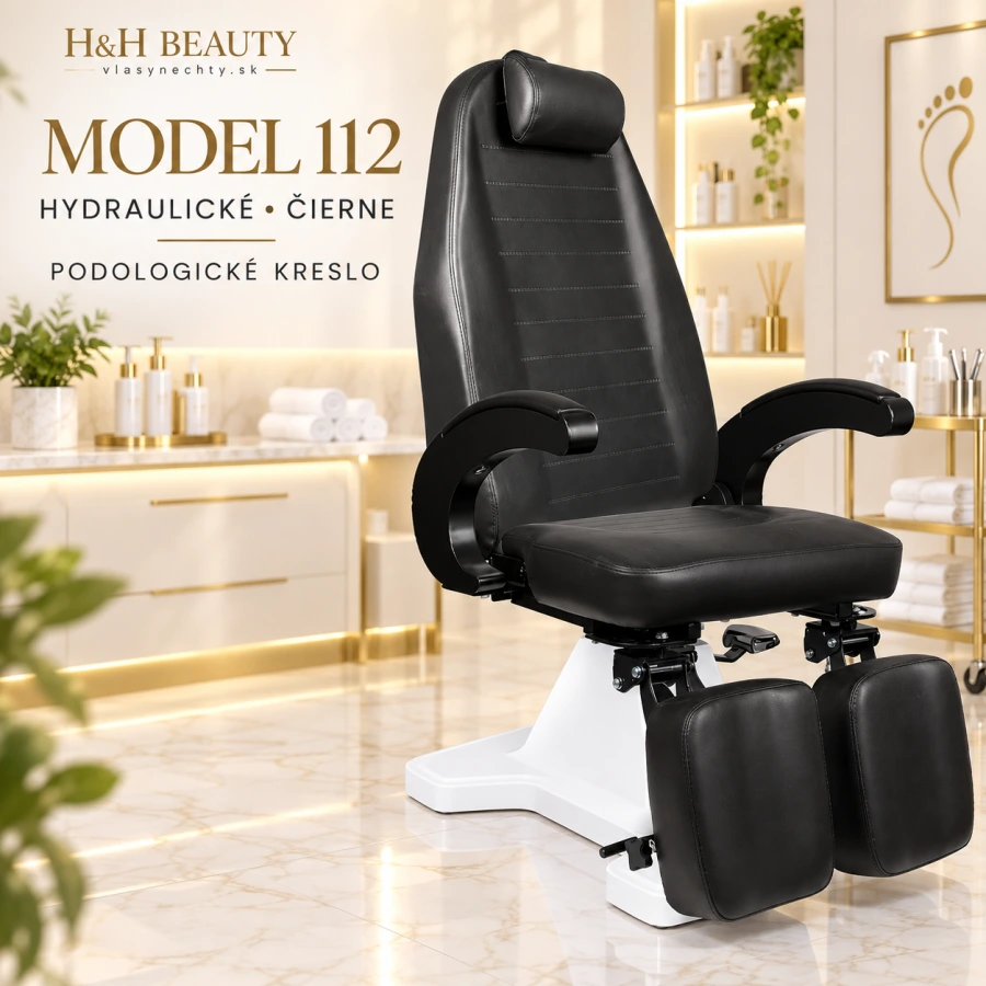 HYDRAULICKÉ PODOLOGICKÉ KRESLO 112 ČIERNE