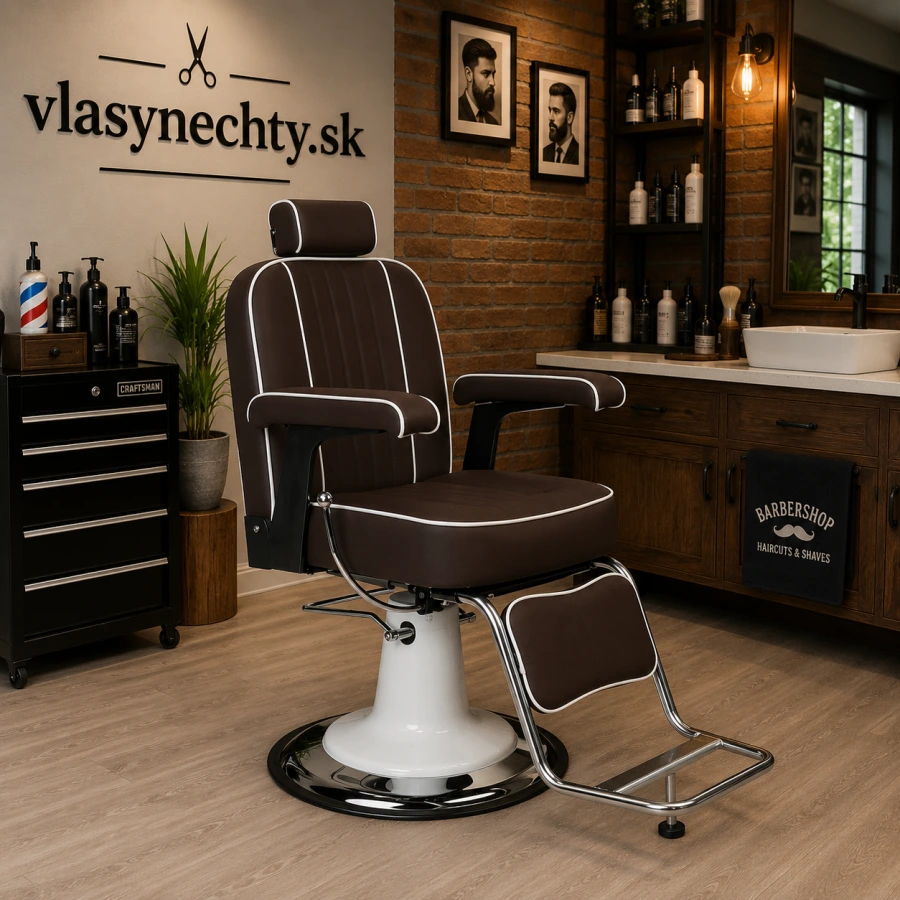 BARBERSKE KRESLO GABBIANO AMADEO HNEDE