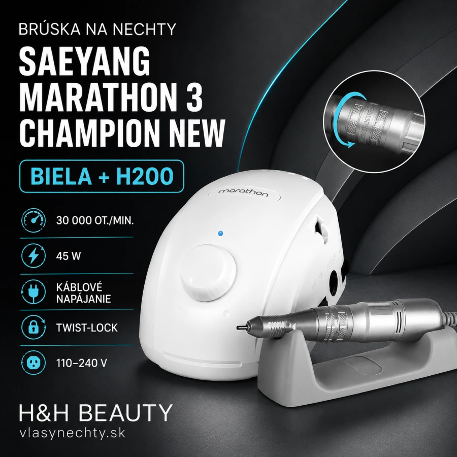Brúska na nechty Saeyang Marathon 3 Champion NEW biela + H200