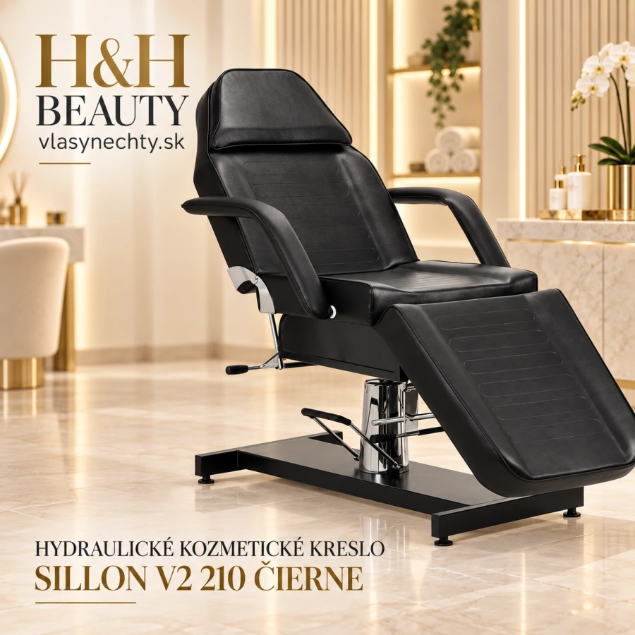 Hydraulické kozmetické kreslo Sillon v2 210 čierne