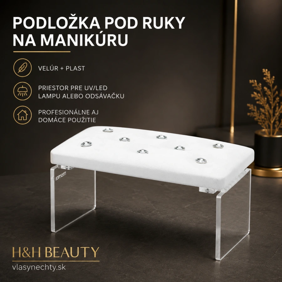 PODLOŽKA POD RUKY NA MANIKÚRU Momo Diamond Velour Ecru