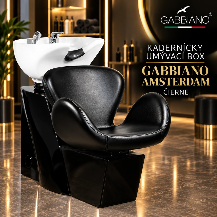 KADERNÍCKY UMÝVACÍ BOX GABBIANO AMSTERDAM ČIERNE