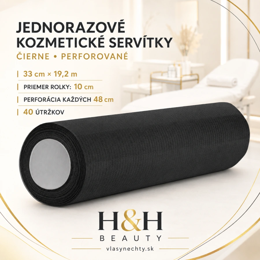 JEDNORÁZOVÉ KOZMETICKÉ SERVÍTKY ČIERNE