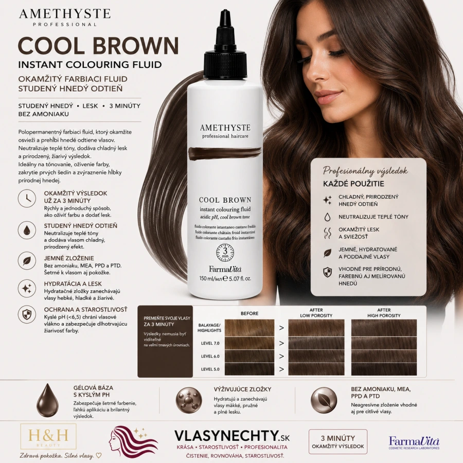 Farmavita AMETHYSTE INSTANT Colouring Fluid Cool Brown 250ml