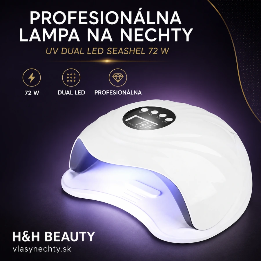 PROFESIONÁLNA LAMPA NA NECHTY UV DUAL LED SEASHEL 72W