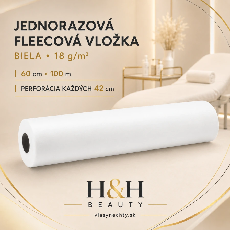Jednorazová fleecová vložka biela 18g 60cm*100m