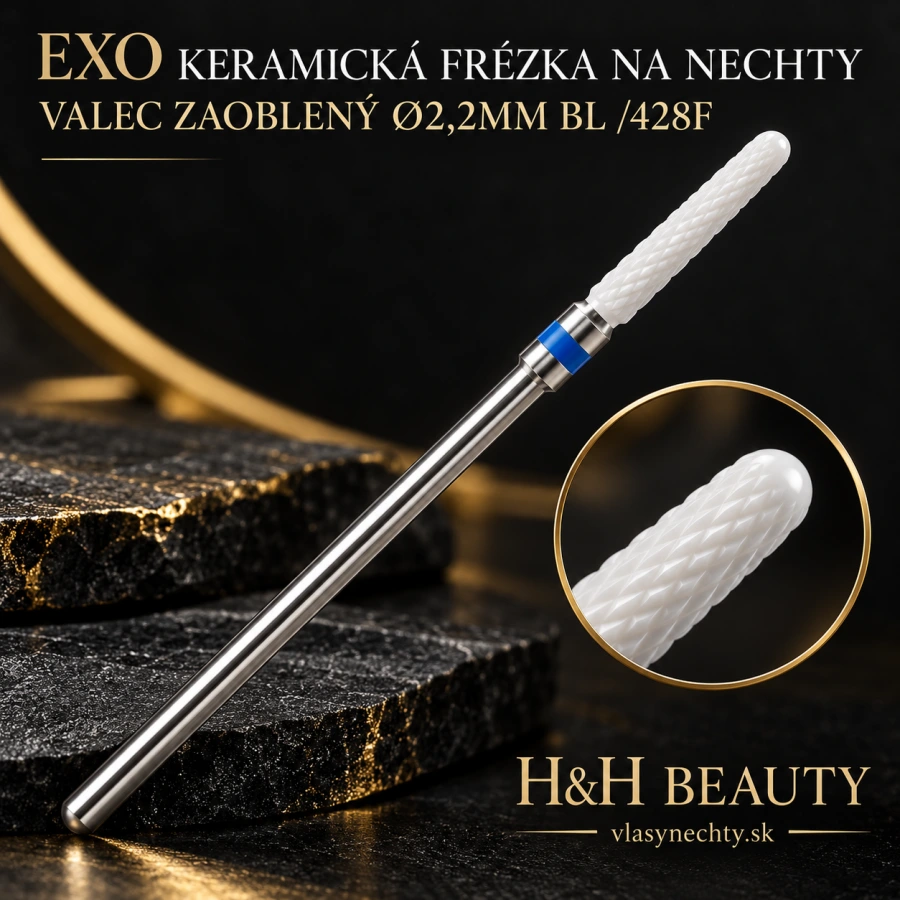 EXO KERAMICKÁ FRÉZKA NA NECHTY VALEC ZAOBLENÝ Ø2,2MM BL /428F