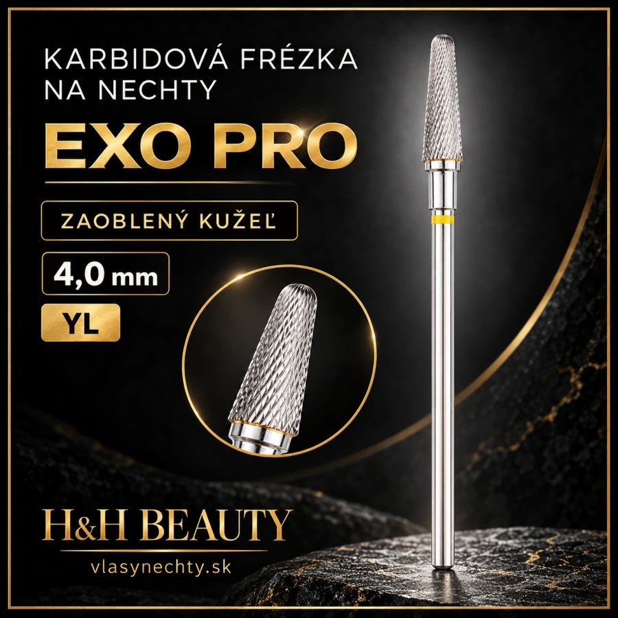 KARBIDOVÁ FRÉZKA NA NECHTY EXO PRO ZAOBLENÝ KUŽEĽ 4,0MM YL