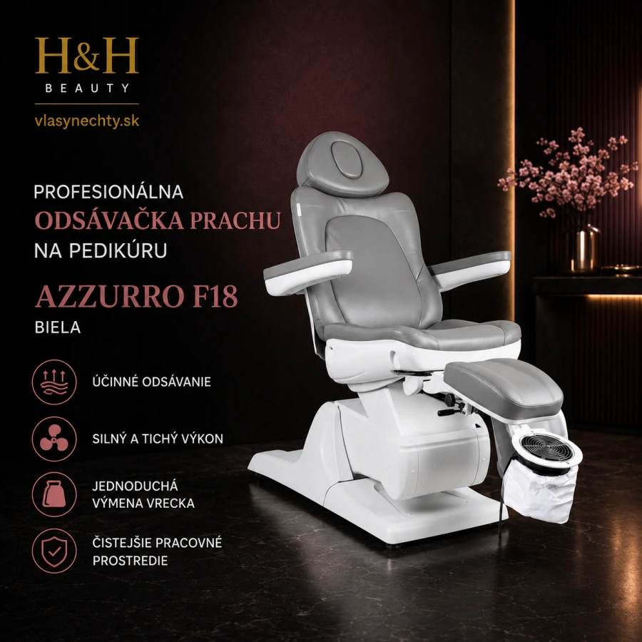PROFESIONÁLNA ODSÁVAČKA PRACHU NA PEDIKÚRU AZZURRO F18 BIELA