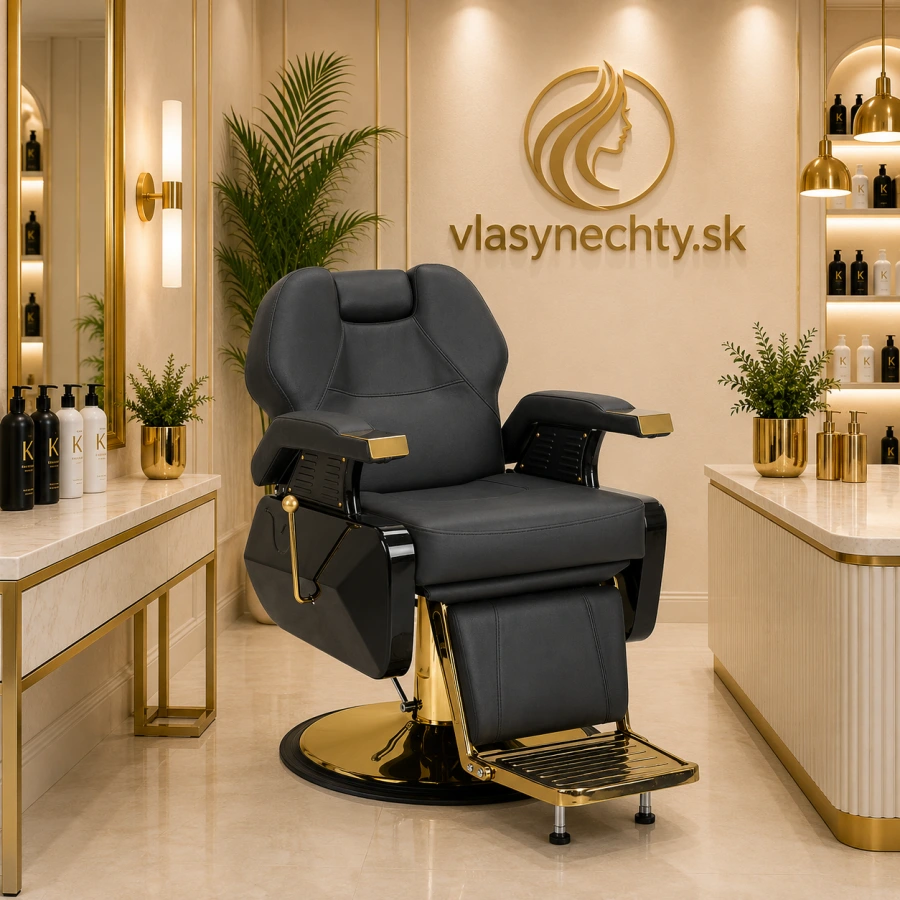 BARBERSKÉ KRESLO Hair System New York –/ zlatá