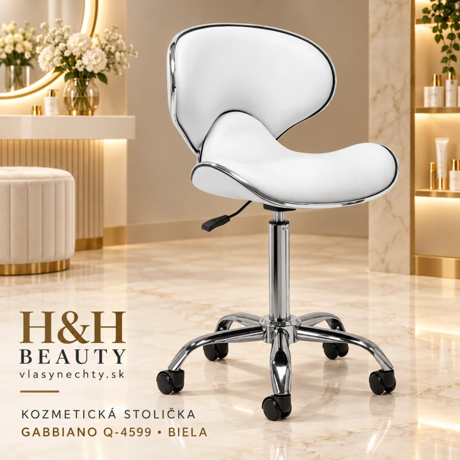 Kozmetická stolička Gabbiano Q-4599 biela