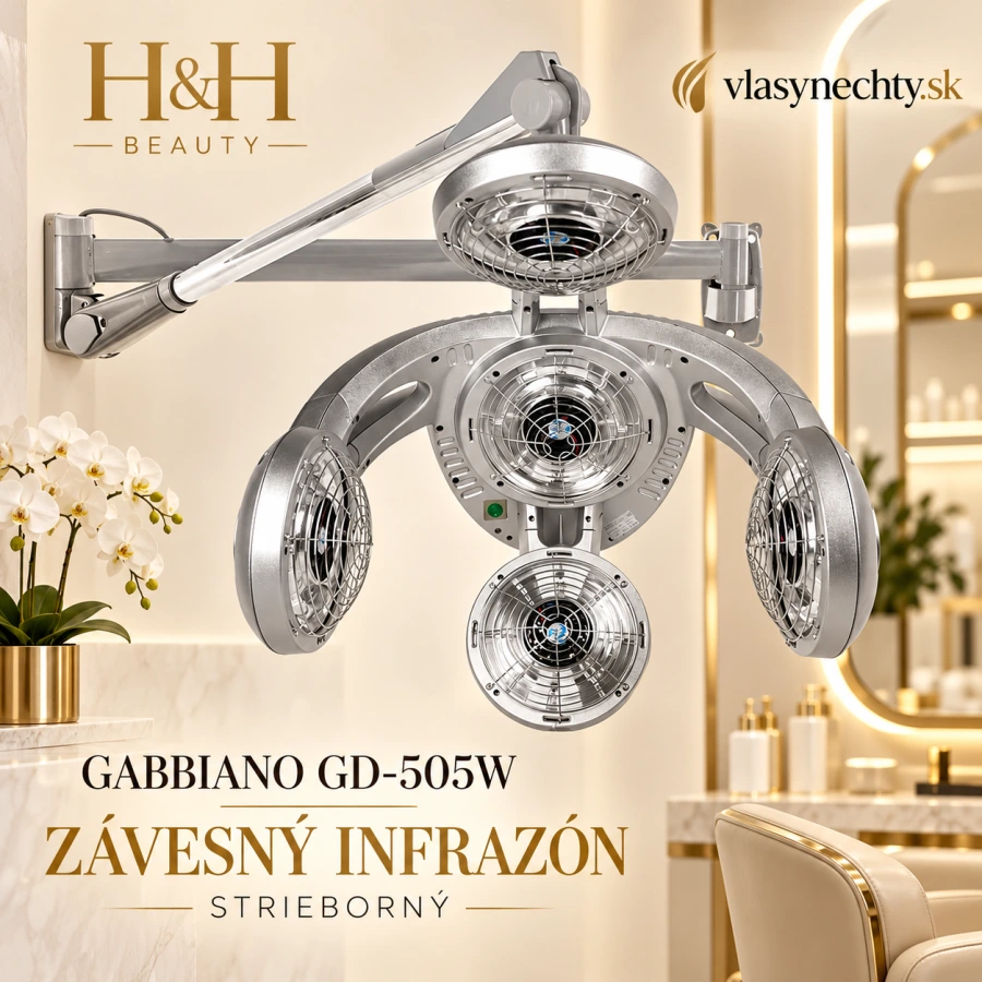 KADERNÍCKY INFRAZON ZÁVESNÝ GABBIANO GD-505W STRIEBORNÝ