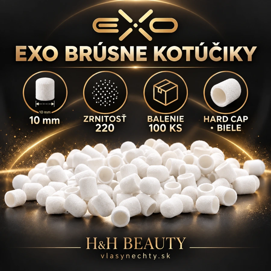 EXO BRÚSNE KOTÚČIKY 10mm/220 100 KS. HARD CAP BIELE