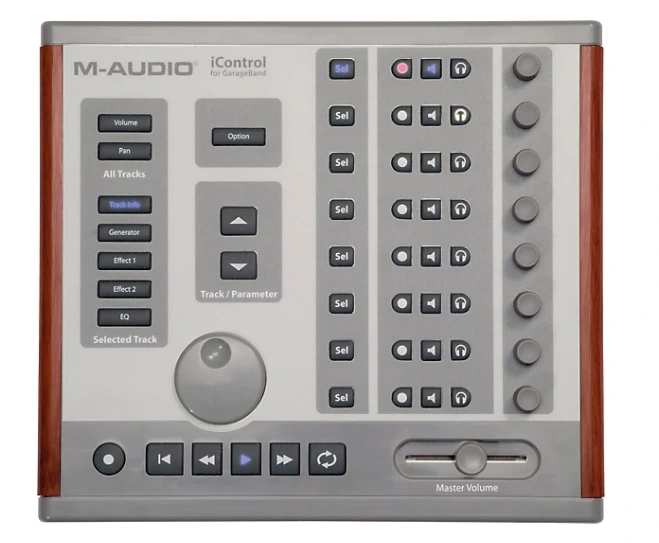 MIDI kontrolér M-Audio iControl pre GarageBand.