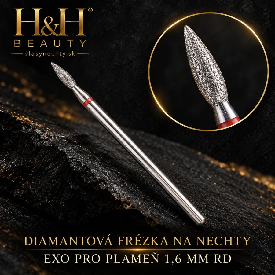 DIAMANTOVÁ FRÉZKA NA NECHTY EXO PRO PLAMEŇ 1,6MM RD
