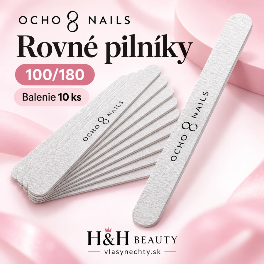 Ocho Nails rovný pilník 100/180 10 ks.