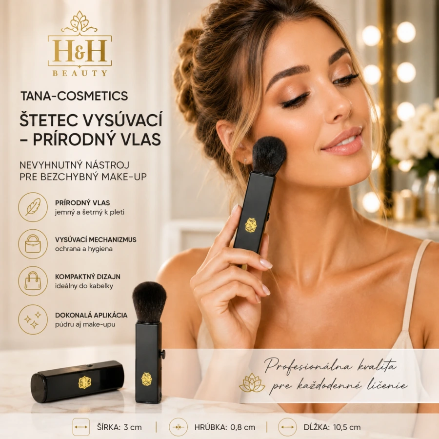 TANA-Cosmetics štetec vysúvací na púdrovanie