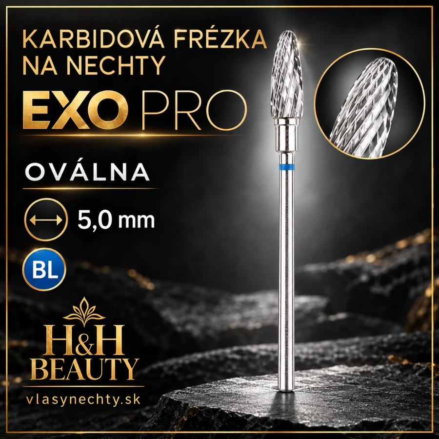 KARBIDOVÁ FRÉZKA NA NECHTY EXO PRO OVALNÁ 5,0MM BL