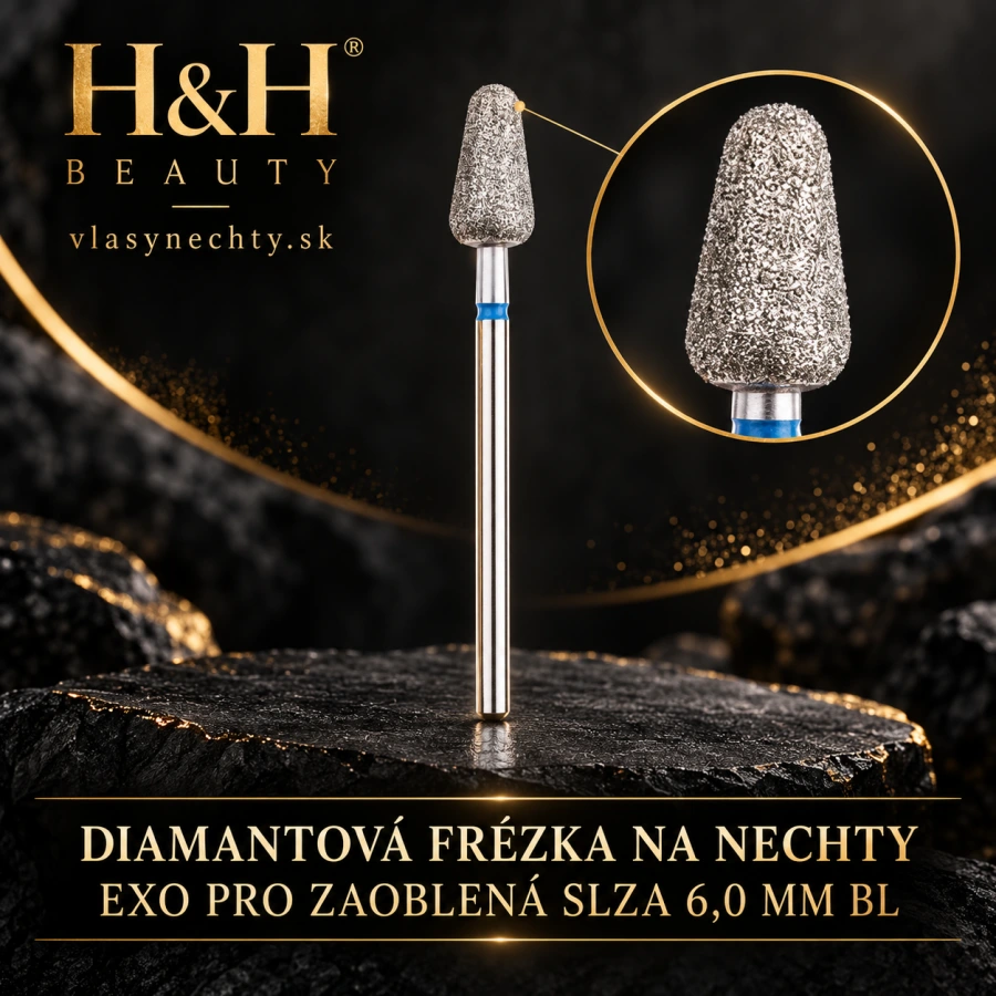 DIAMANTOVÁ FRÉZKA NA NECHTY EXO PRO ZAOBLENÁ SLZA 6,0MM BL